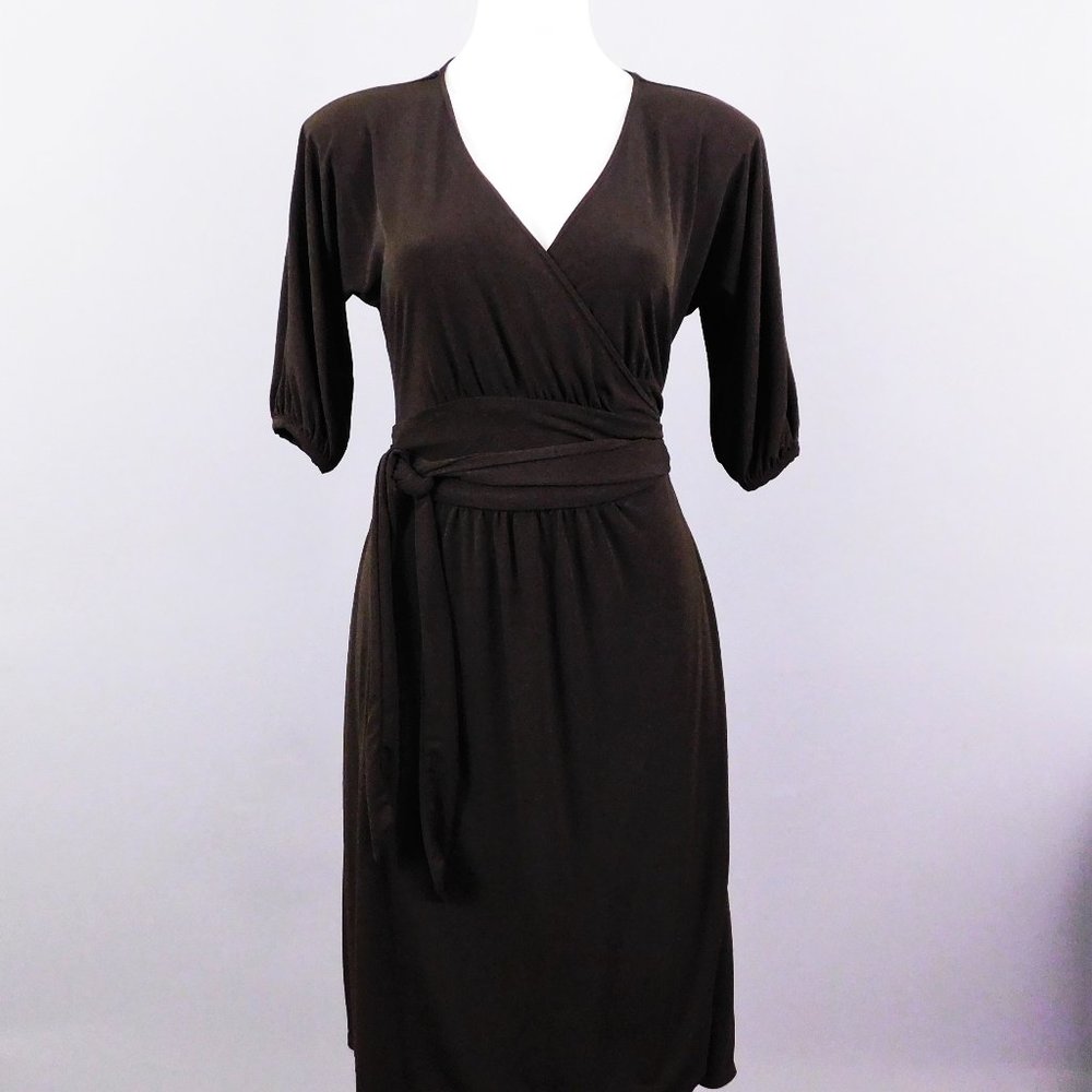George Women‎ Wrap Dress Dark Brown S